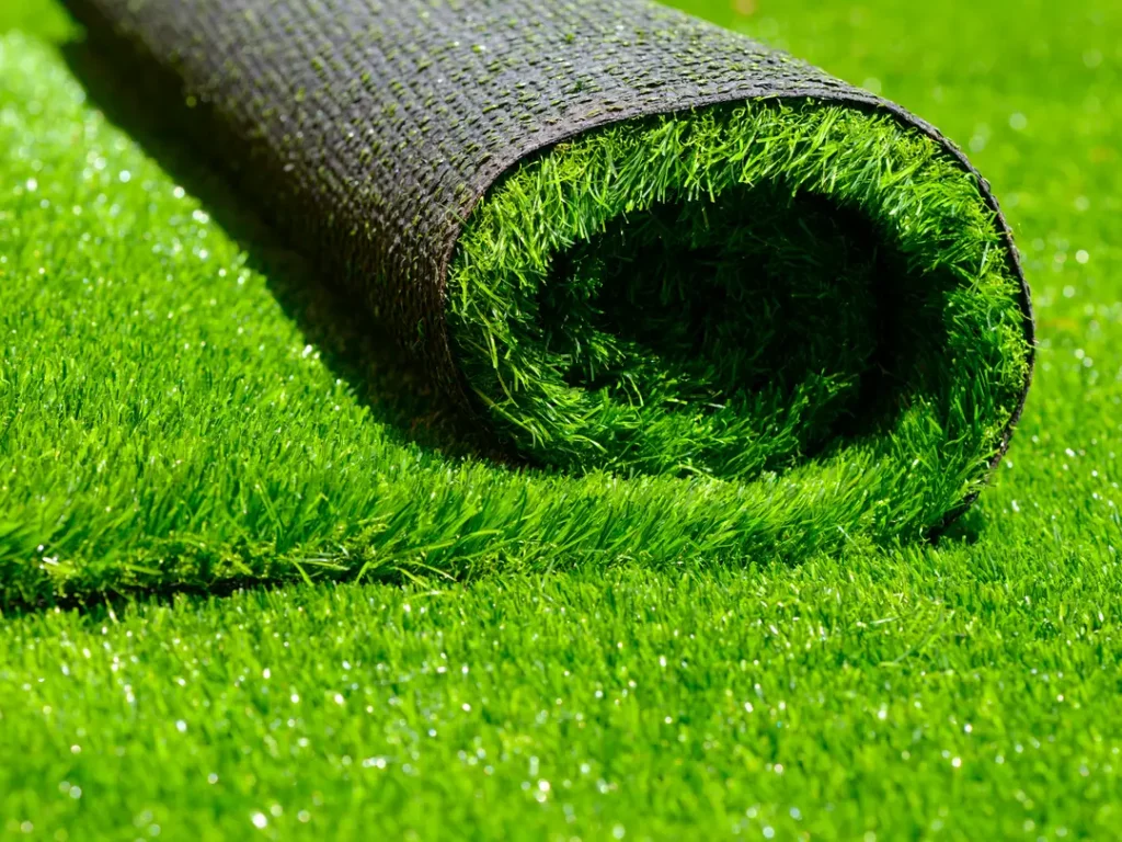 a roll of artificial grass